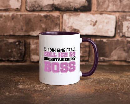 Ich bin der Boss Geschenk Humor Geschenkidee lustiger Spruch Tasse