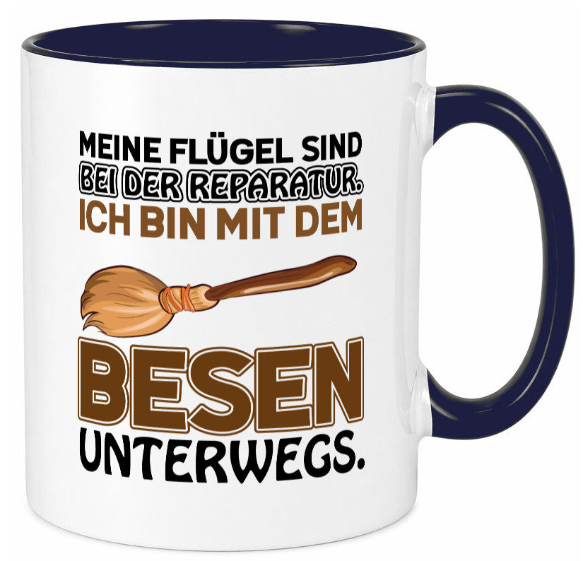 Flügel Reperatur lustig Humor Geschenkidee Geschenk Tasse