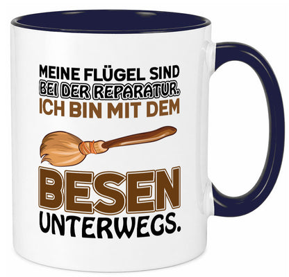 Flügel Reperatur lustig Humor Geschenkidee Geschenk Tasse