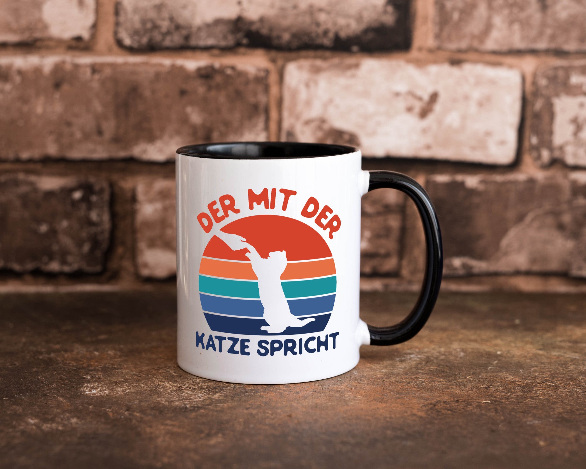 Der mit Katze Spricht | Katzenliebhaber Humor Tierliebhaber Geschenkidee Tasse