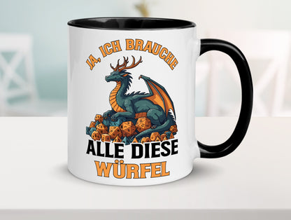 Ja ich brauche alle diese Würfel | Drache Rollenspiel v2 Geschenk Humor