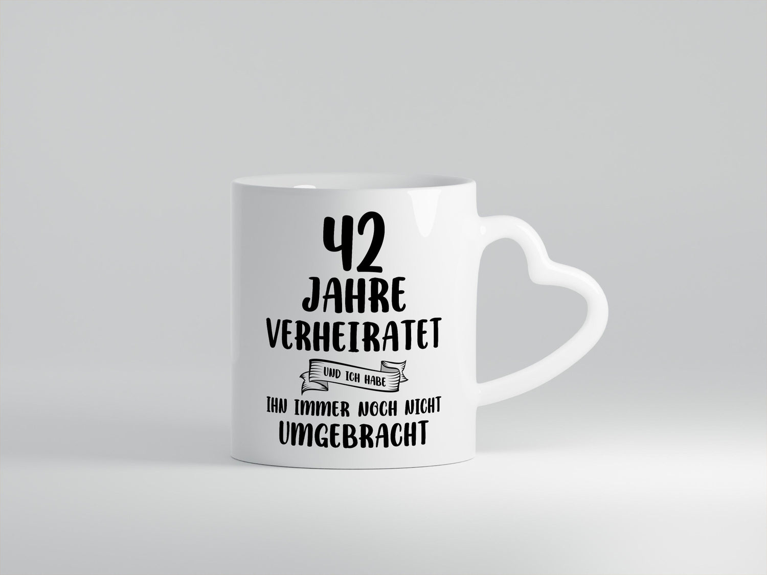 42 Jahre Verheiratet, immer noch am Leben! Geschenkidee Humor Tasse