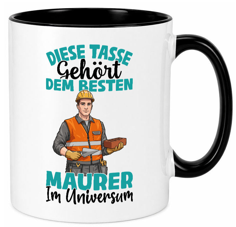 Im Universum: Maurer | Bau Handwerker Geschenkidee Humor Tasse