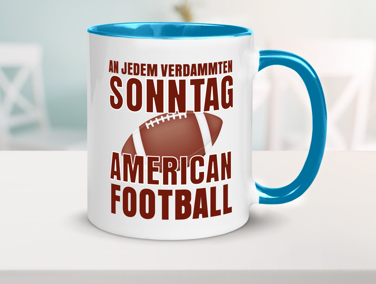 American Football | Sportfan Motiv jeden Sonntag Humor Geschenkidee Tasse