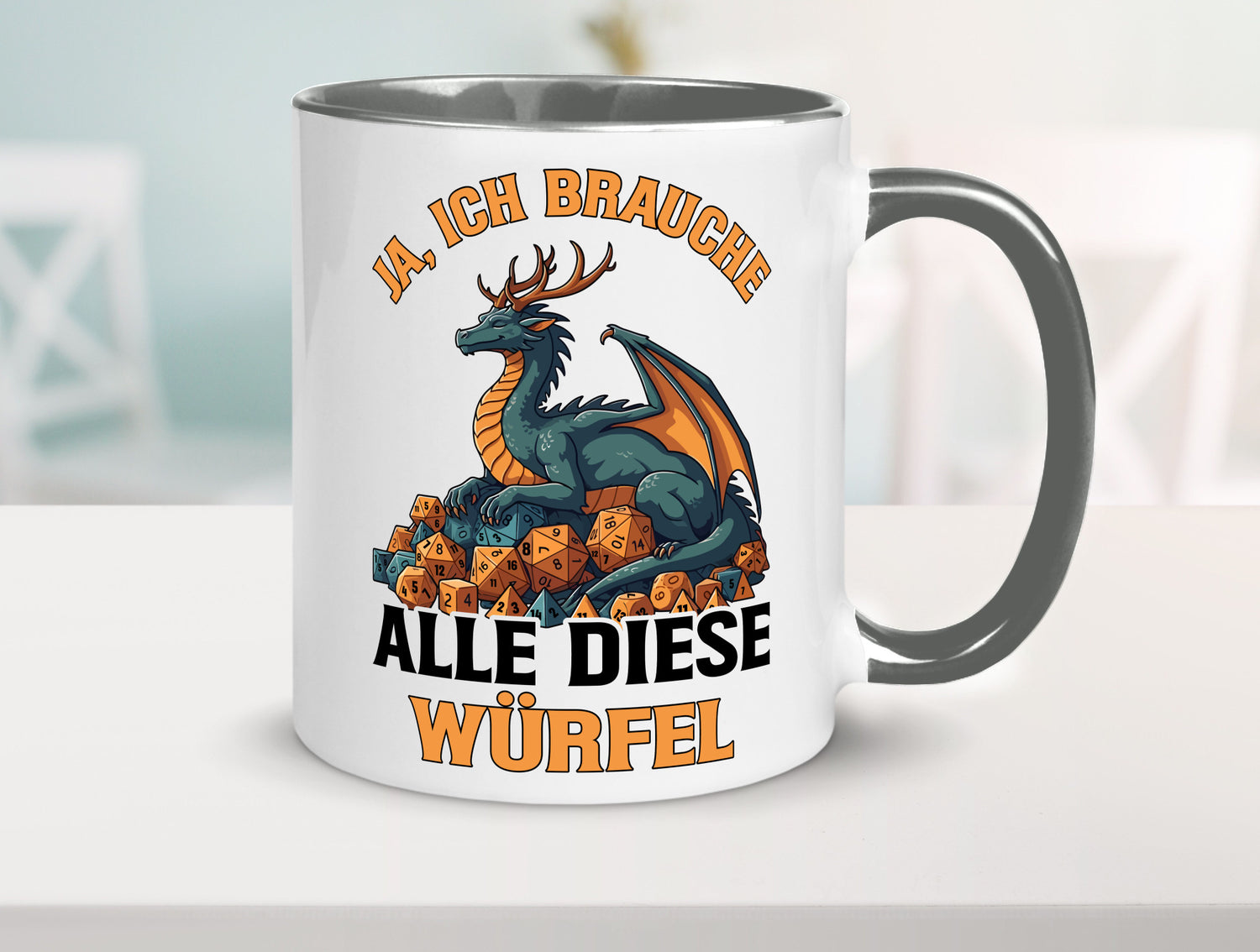 Ja ich brauche alle diese Würfel | Drache Rollenspiel v2 Geschenk Humor