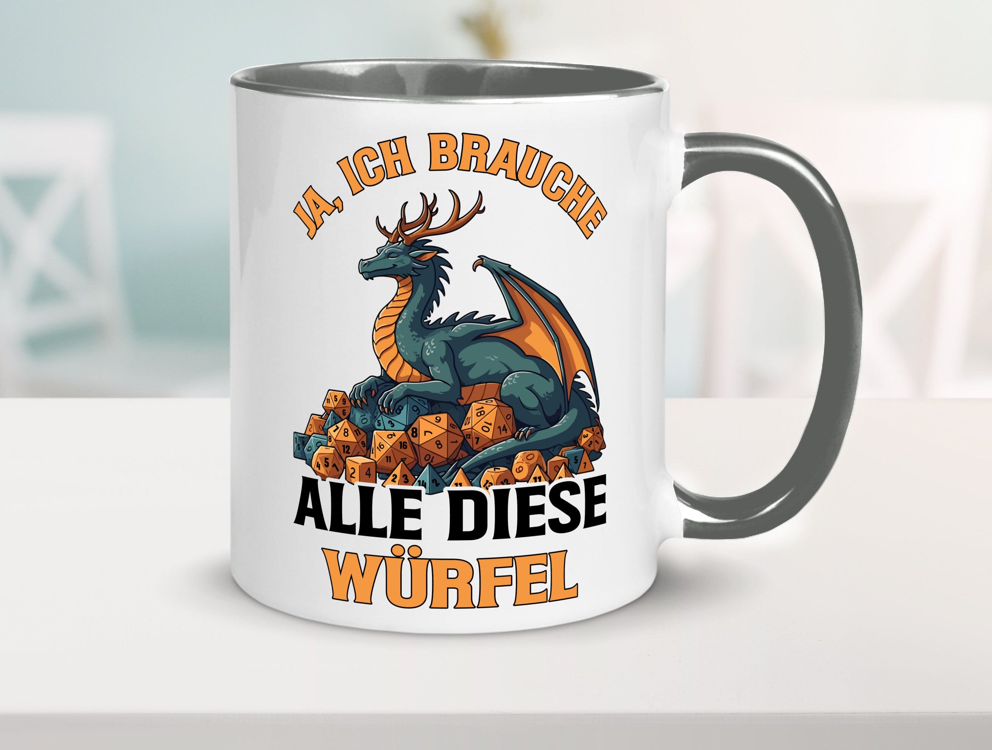 Ja ich brauche alle diese Würfel | Drache Rollenspiel v2 Geschenk Humor