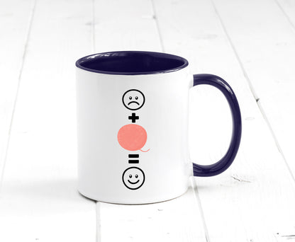 Wolle | Häkeln |Glücklich Geschenk Humor Geschenkidee lustiger Spruch Tasse