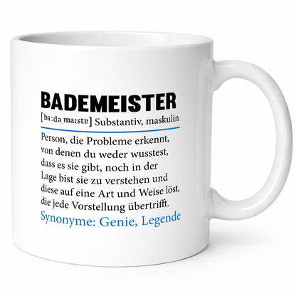 Bademeister | Rettungsschwimmer Schwimmmeister Humor Geschenkidee Tasse