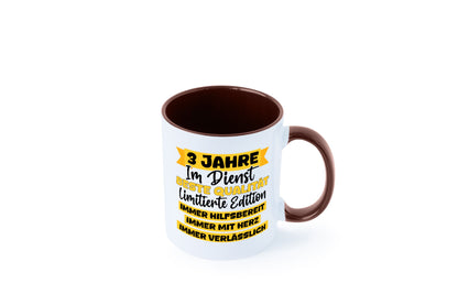 3 Jahre im Dienst | Jubiläum Arbeit v8 lustig Kollegen Büro Geschenk Tasse