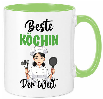 Beste Köchin | Chefköchin Chefkoch v2 lustig Arbeit Kollegen Büro Geschenk Tasse