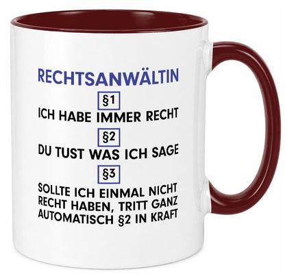 Ich habe immer Recht Rechtsanwältin | Jurstin Anwältin v2 Humor Geschenkidee