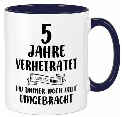 5 Jahre Verheiratet, immer noch am Leben! lustiger Spruch Geschenk Humor Tasse