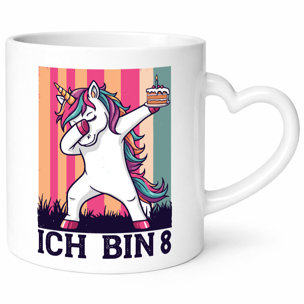 8 Geburtstag | Einhorn Damping Mädchen lustig Geschenkidee Geschenk Tasse