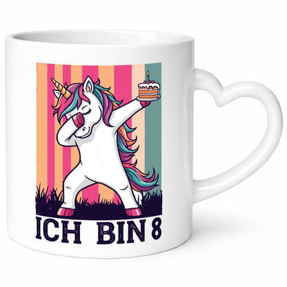 8 Geburtstag | Einhorn Damping Mädchen lustig Geschenkidee Geschenk Tasse