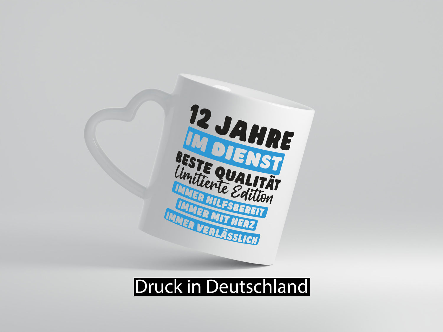 12 Jahre im Dienst | Jubiläum Arbeit v6 lustiger Spruch Geschenk Kollegen Büro