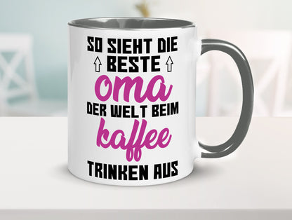 Beste Oma der Welt | Großmutter Tasse lustiger Spruch Geschenk Familie