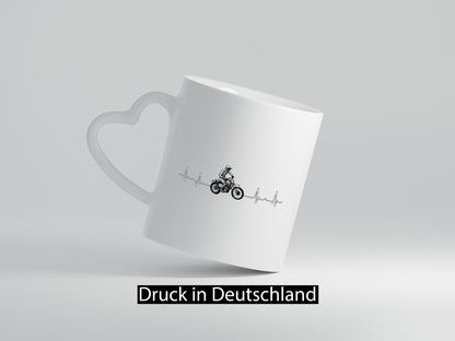 Motocross Herzschlag | Dirt Bike Biker Cross Rennen Humor Geschenkidee Tasse