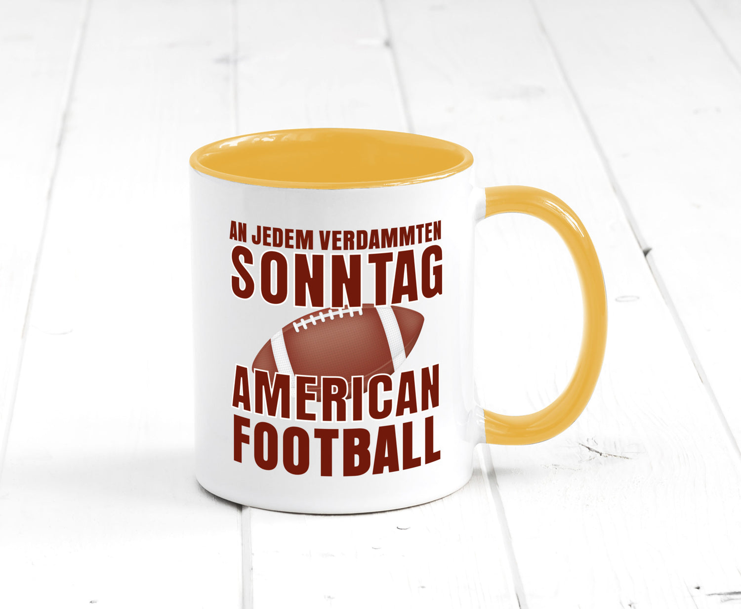 American Football | Sportfan Motiv jeden Sonntag Humor Geschenkidee Tasse