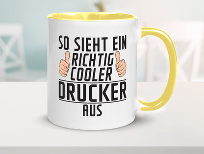 Richtig Cooler Drucker | Druckerei Print Medien Geschenk Humor Geschenkidee Tasse
