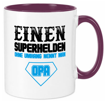 Superheld Opa Geschenk Familie Geschenkidee lustiger Spruch Tasse