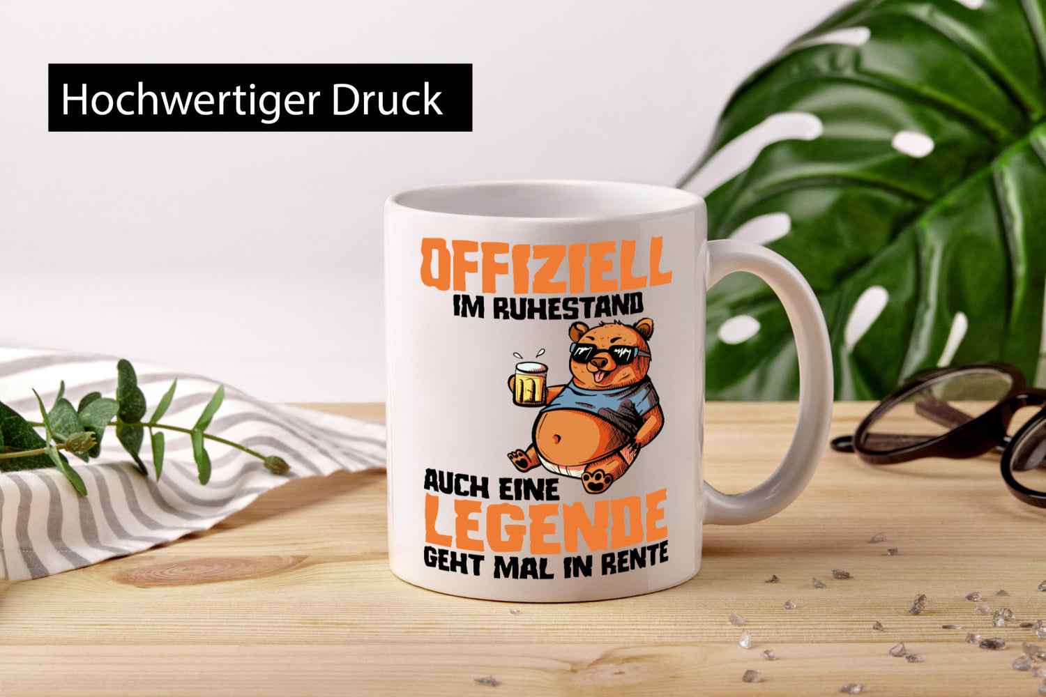 Offiziel im Ruhestand | Bär Rentner Rente lustig Jubiläum Geschenk Tasse