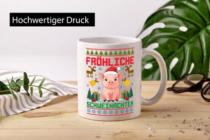 Fröhliche Schweinachten | Ugly Christmas Schwein Humor Geschenkidee Tasse