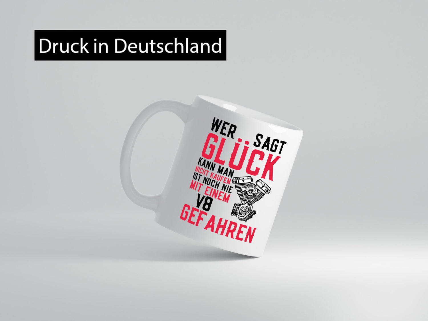 Glück kann man kaufen | V8 Motor Autofan Zahnrad Auto lustiger Spruch Geschenk