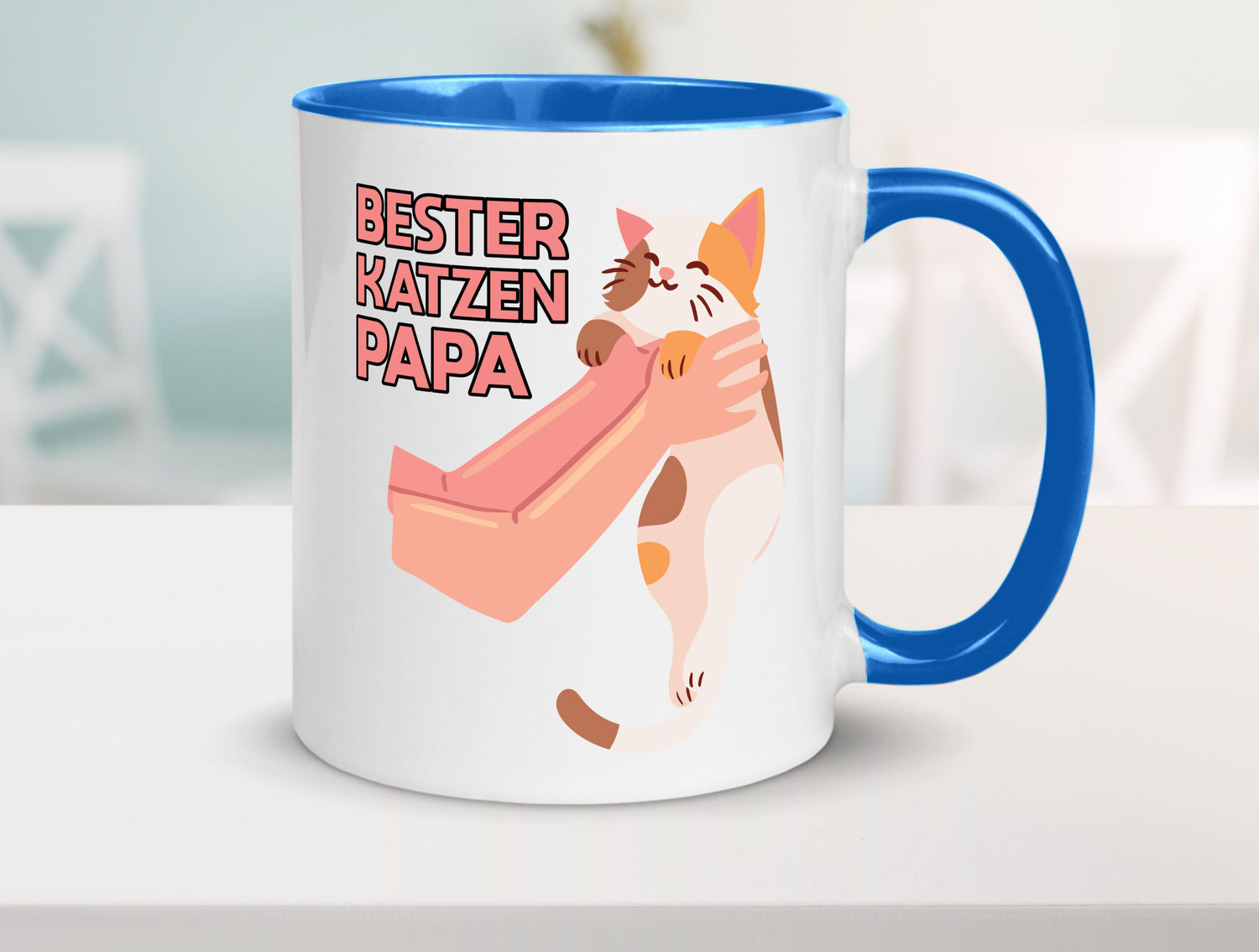 Bester Katzenpapa | Katze Gabel Geschenk Tierliebhaber Humor lustiger Spruch