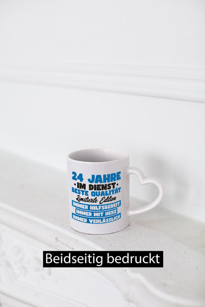 24 Jahre im Dienst | Jubiläum Arbeit v7 Humor Kollegen Büro Geschenkidee Tasse