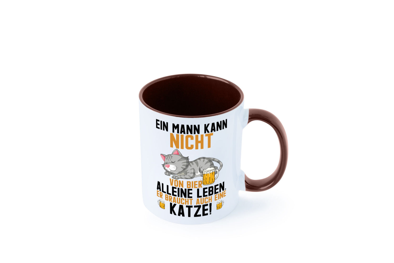 Von Bier leben | Mann braucht eine Katze Katzenliebhaber Geschenk Tierliebhaber