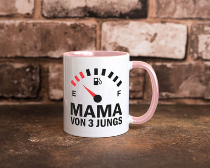 Mama von 3 Jungs | Muttertag Geschwister lustiger Spruch Geschenk Familie