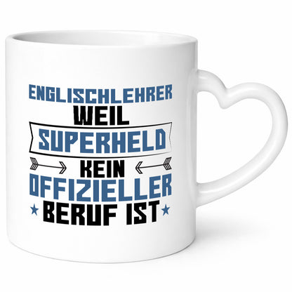 Superheld Englischlehrer | Schule Englisch Geschenkidee Humor Tasse