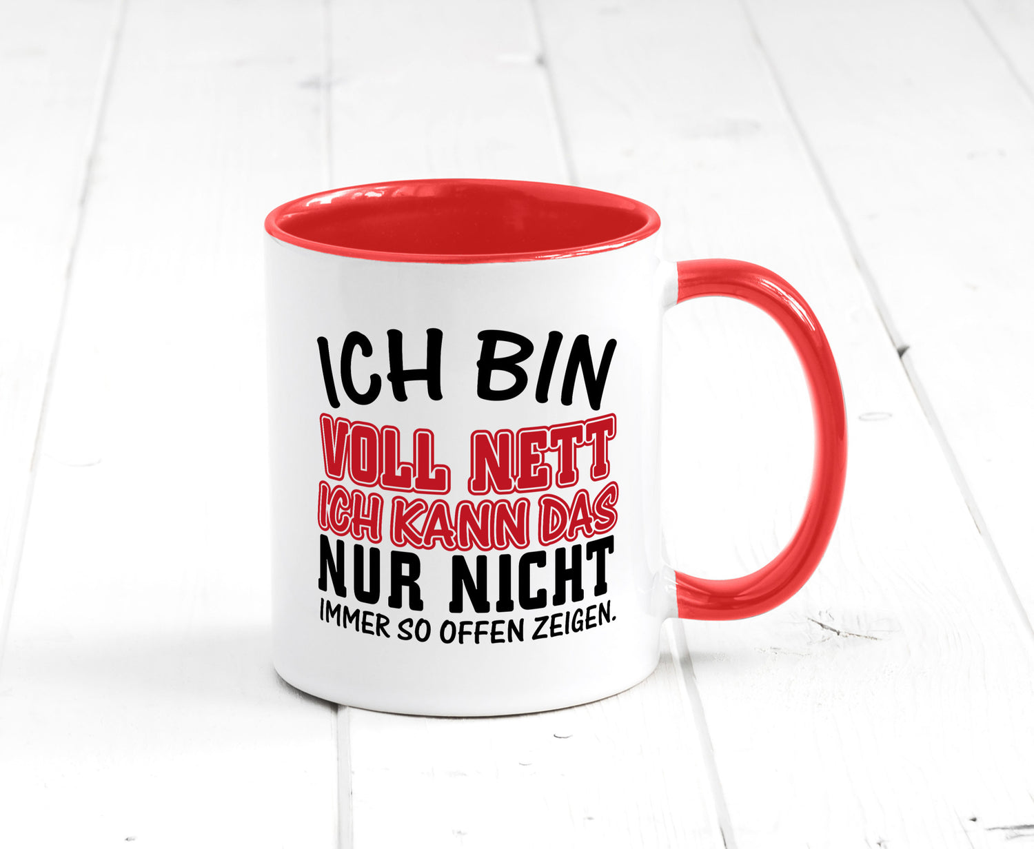 Ich bin voll nett Geschenkidee Humor Tasse