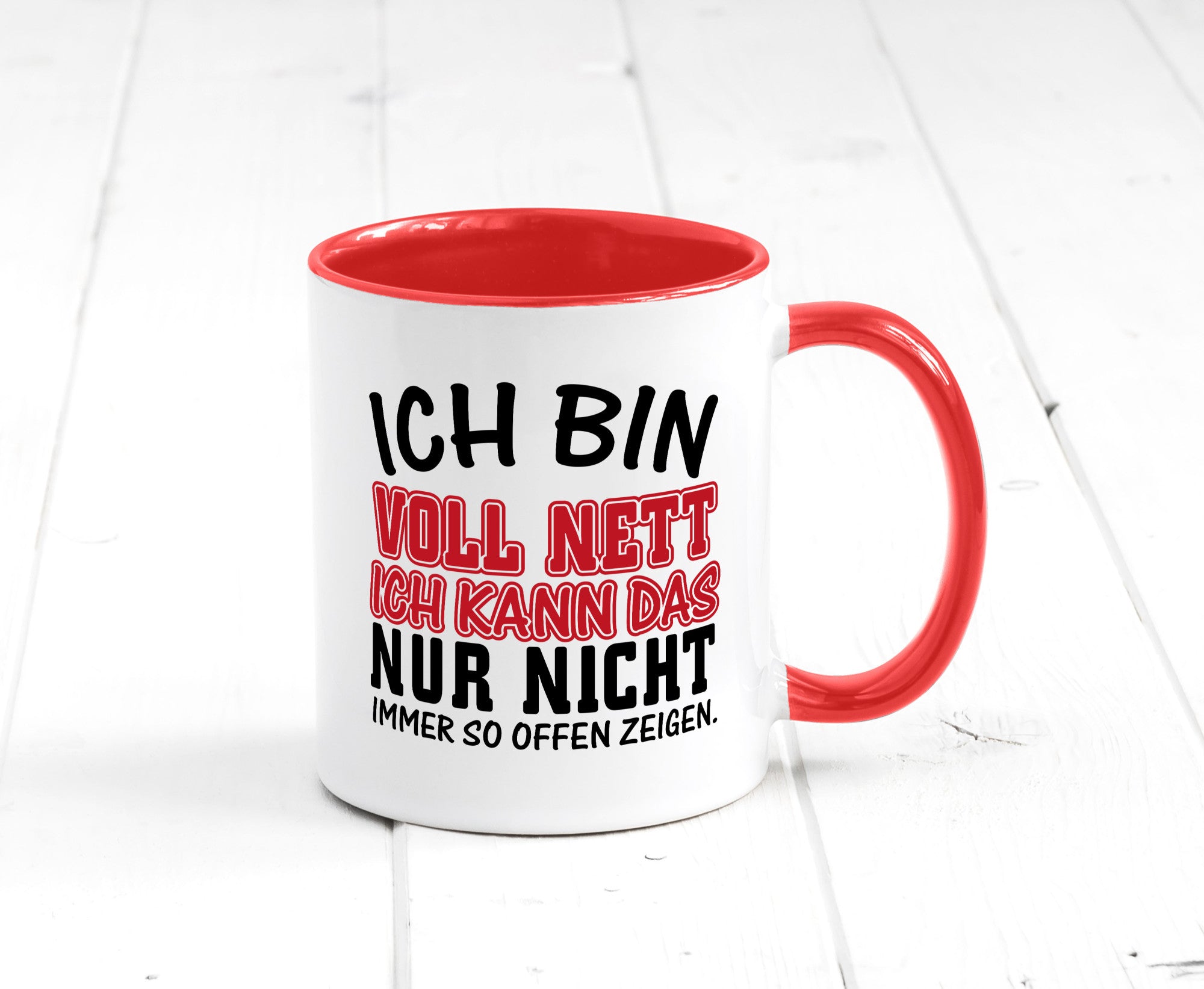 Ich bin voll nett Geschenkidee Humor Tasse