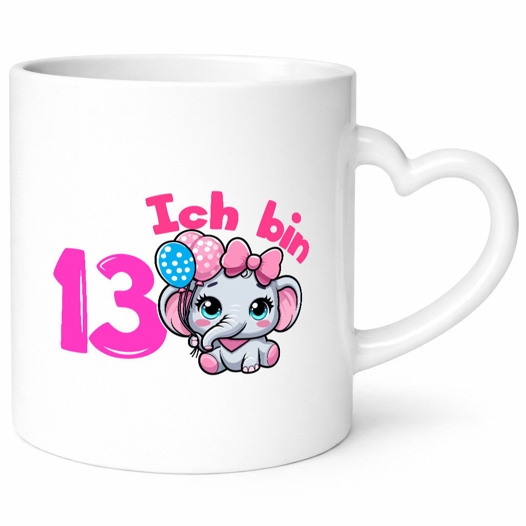 13. Geburtstag | 13 Jahre Elefant Mädchen lustig Geschenkidee Geschenk Tasse