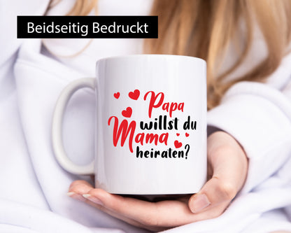 Papa, Mama, heiraten | Herzen Geschenk Familie Geschenkidee lustiger Spruch