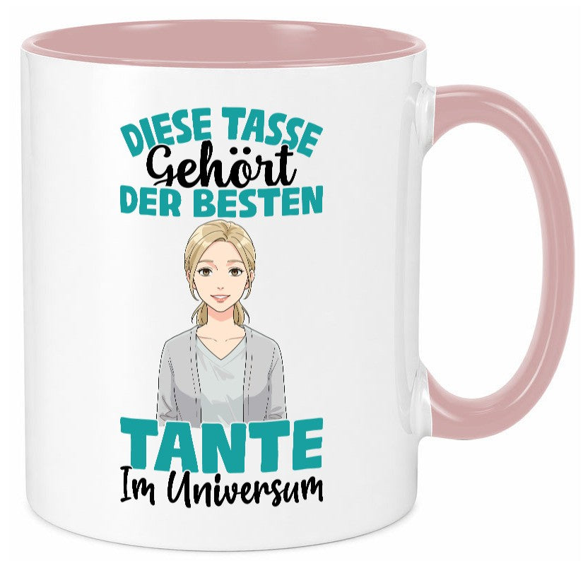 Im Universum: Tante | Nichte Schwester Familie lustig Geschenkidee Geschenk Tasse