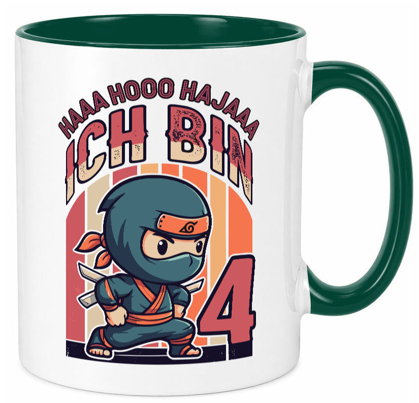 4. Geburtstag | Ninja Junge 4 Jahre lustiger Spruch Geschenk Geschenkidee Tasse