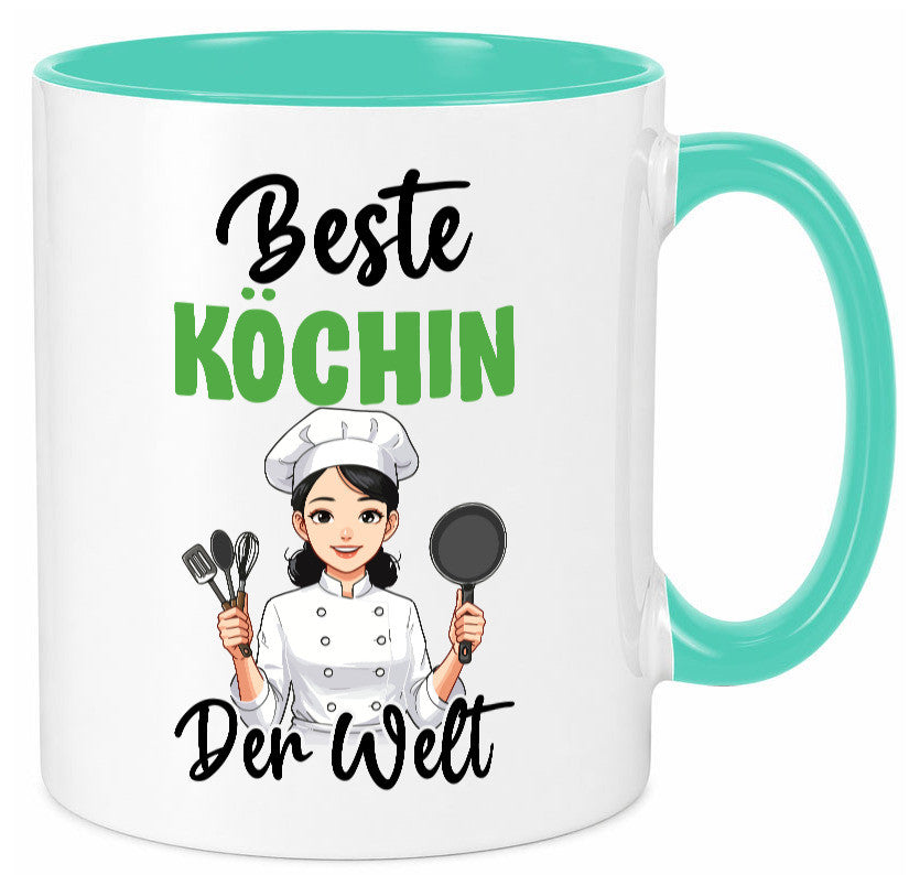 Beste Köchin | Chefköchin Chefkoch v2 lustig Arbeit Kollegen Büro Geschenk Tasse