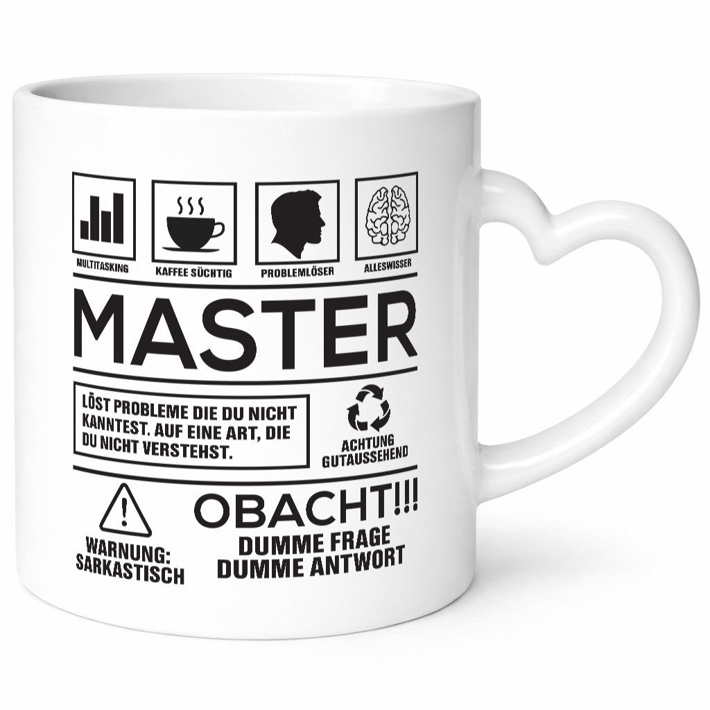Achtung Probleme Master | Universität Student Humor Geschenkidee Tasse