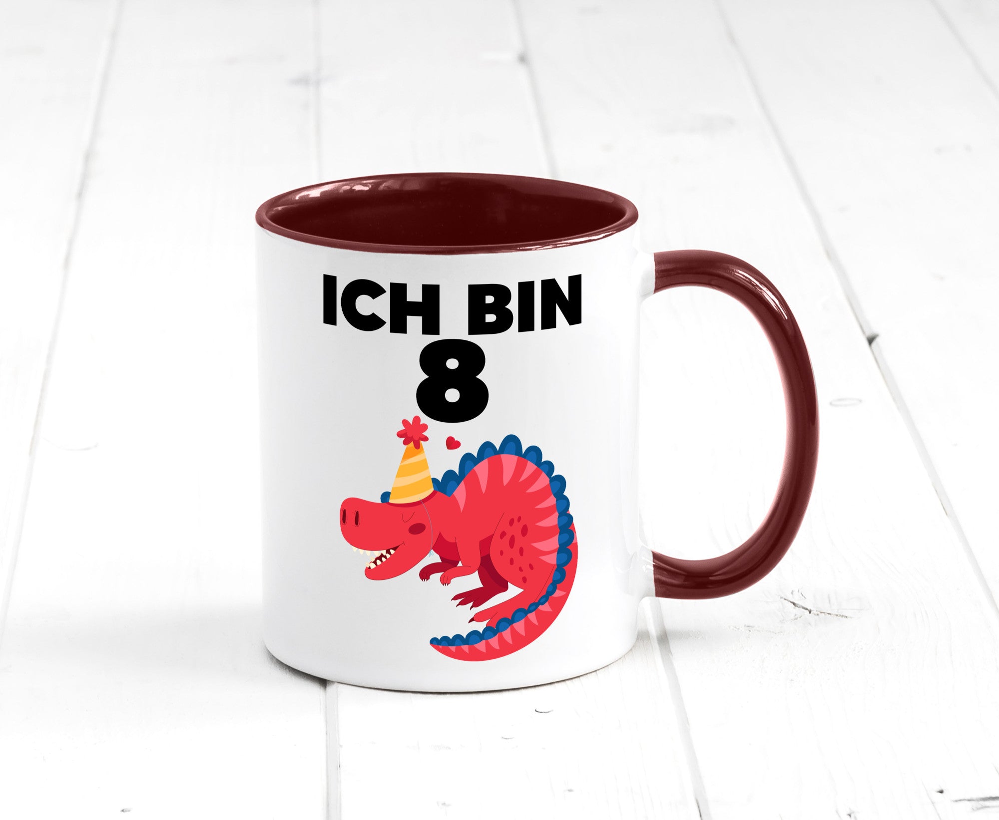 8. Geburtstag | Dino Dinosaurier 8 Jahre lustig Geschenkidee Geschenk Tasse