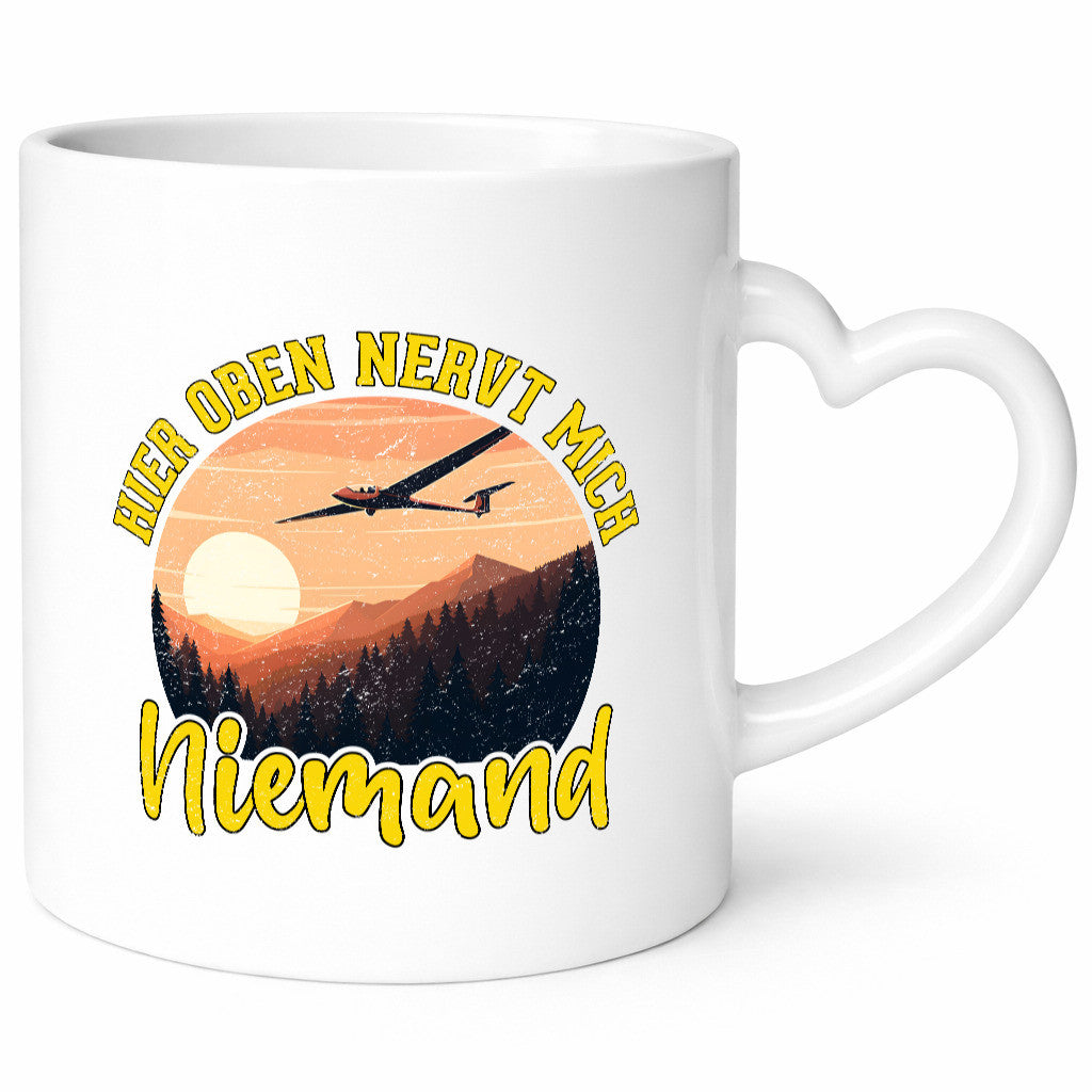 Hier nervt mich niemand | Segelflieger Segelfliegen lustig Humor Geschenkidee
