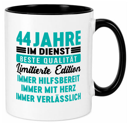 44 Jahre im Dienst | Jubiläum Arbeit v5 lustig Kollegen Büro Geschenk Tasse