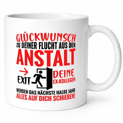 Glückwunsch zur Flucht | Abschied Arbeitskollegen Humor Arbeit Kollegen Büro