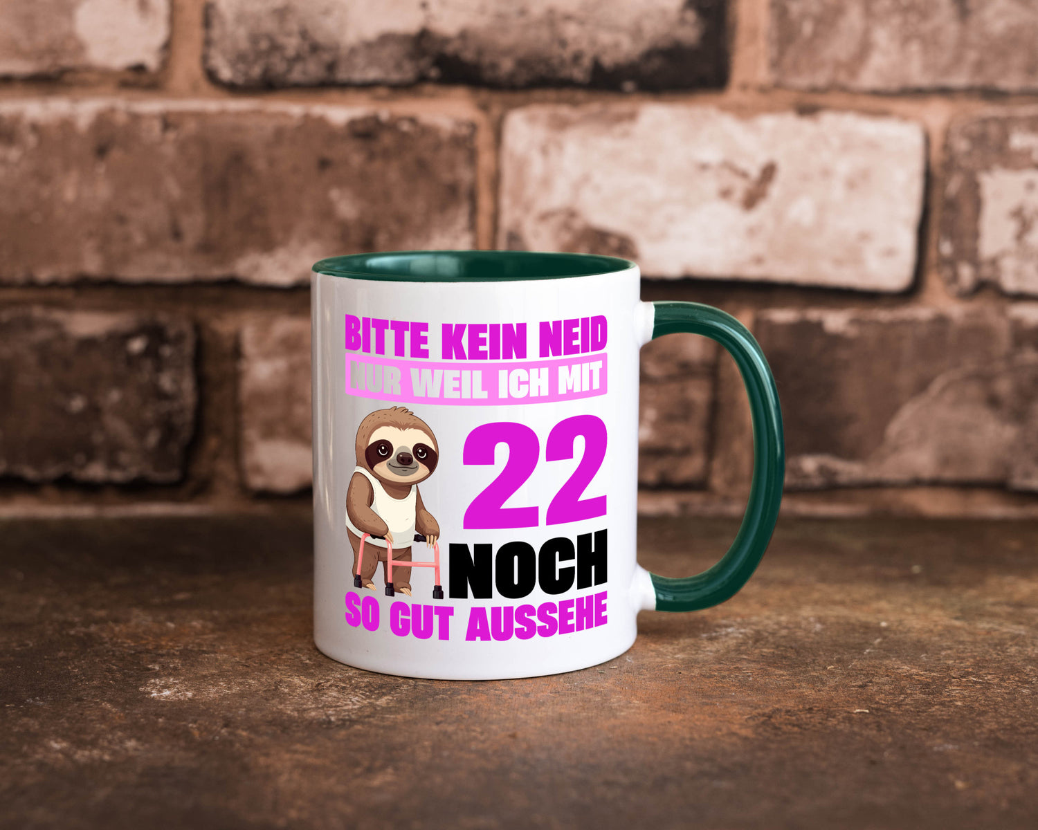 22. Geburtstag | Bitte kein neid Faultier 22 Jahre lustig Geschenkidee Geschenk