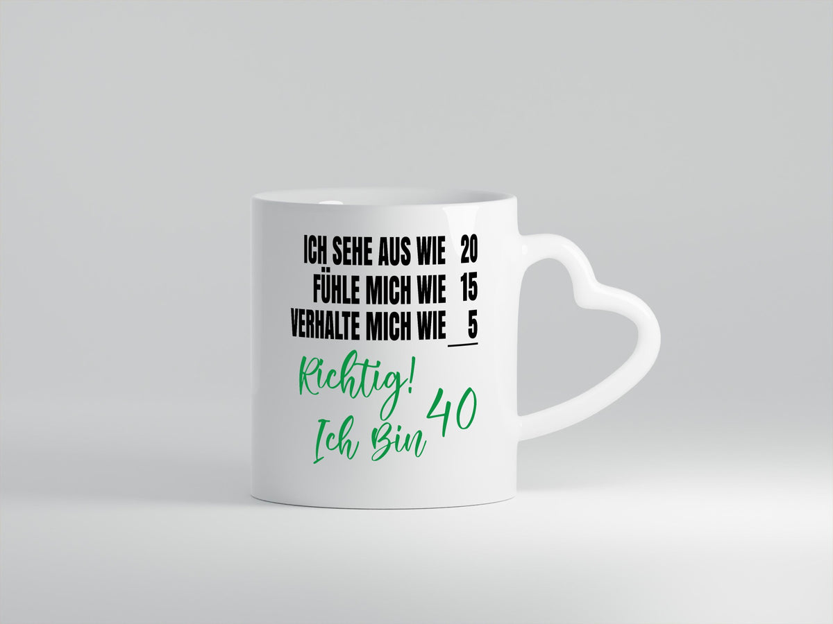 Ich bin Jung | 40 Geburtstag Verhalte mich wie ein Kind Geschenk Geschenkidee Tasse
