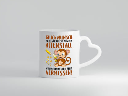 Glückwunsch zur Flucht | Affenstall Arbeitskollegen Geschenk Arbeit Kollegen