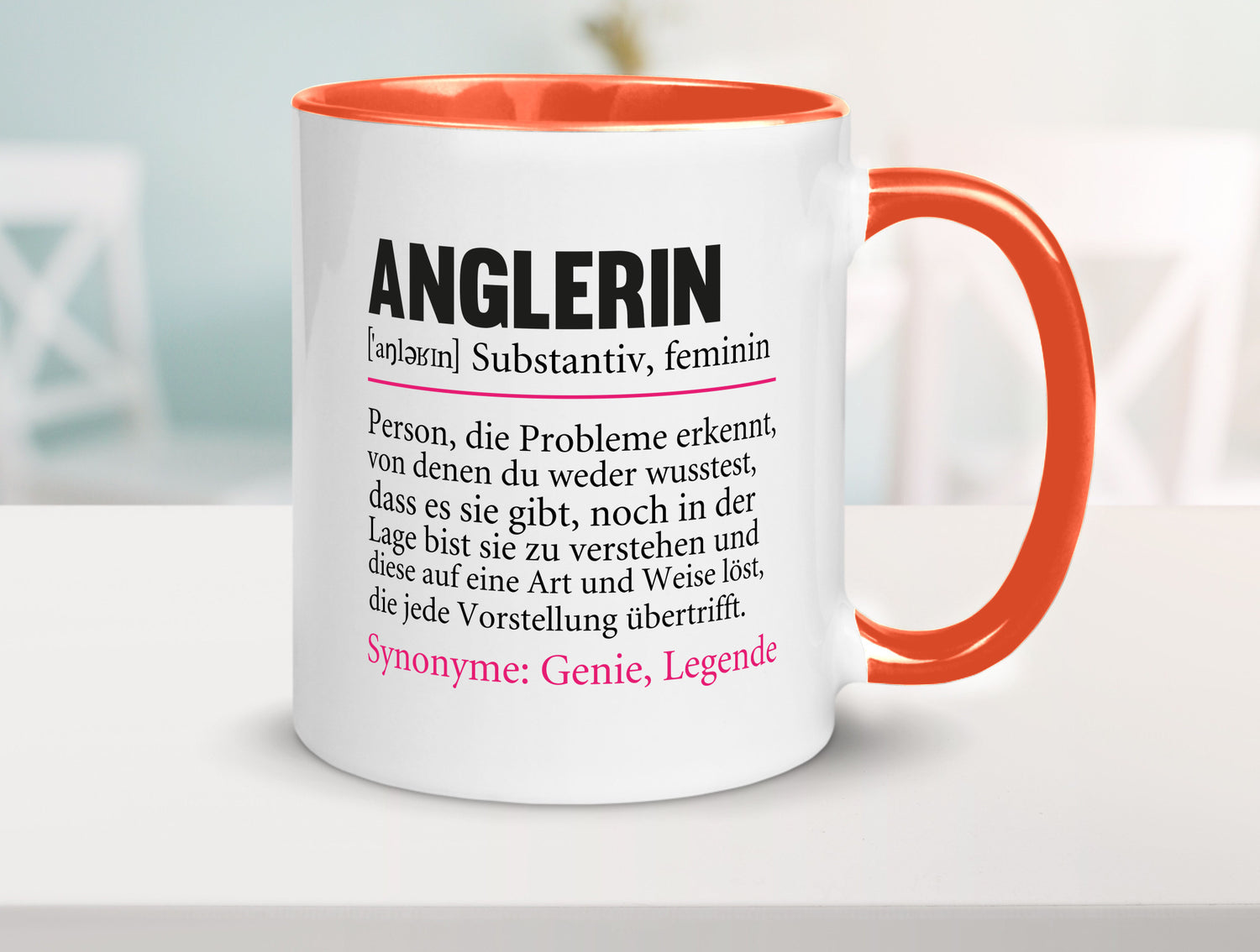 Anglerin | Spruch Angeln Fischerin Beruf Humor Arbeit Kollegen Büro