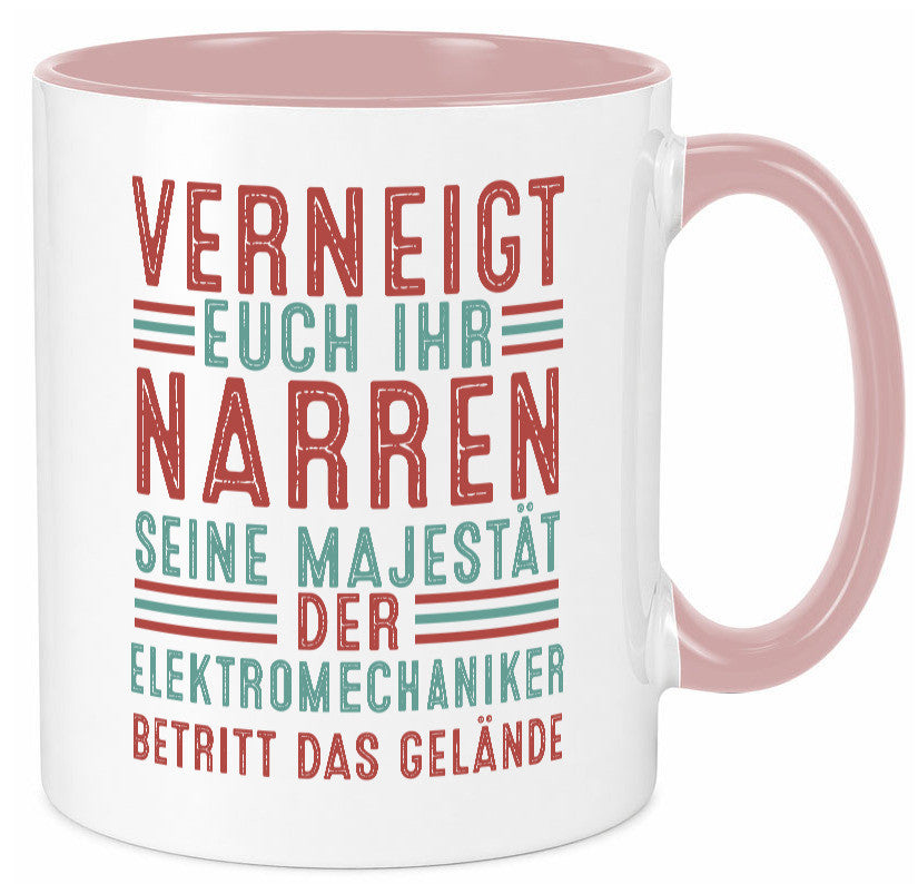 Verneigt euch: Elektromechaniker | Mechaniker v2 Geschenkidee Humor Tasse