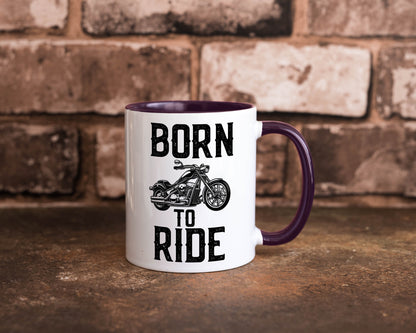 Born to ride | Biker Tasse Motorradfahrer Motorrad lustiger Spruch Geschenk